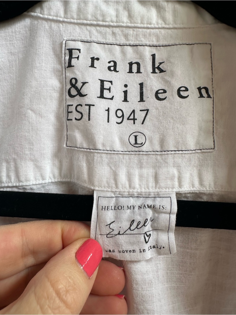Frank & Eileen “Eileen” White Relaxed Linen Button-Down Shirt - Picture 4 of 6